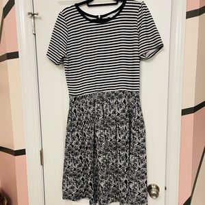 2X Stripes & Roses Lularoe Amelia Dress